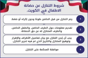 شروط التنازل عن حضانة الاطفال في الكويت